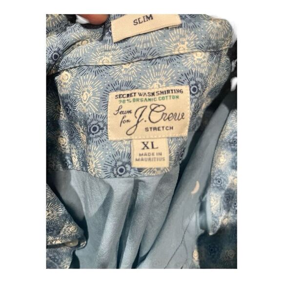 J. Crew Men’s Blue Cotton Long Sleeve Button Down Casual Shirt Size XL - Picture 5 of 6